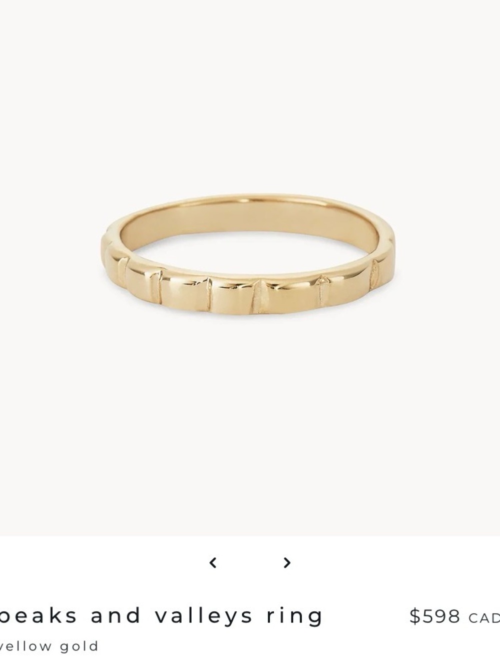 bluboho peaks and valleys ring - size 9